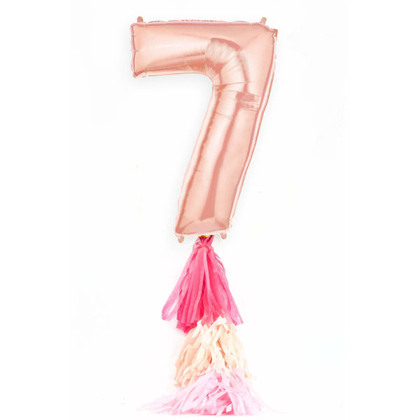 40” Rose Gold Number 7 Balloon, Number Balloons, Jamboree 