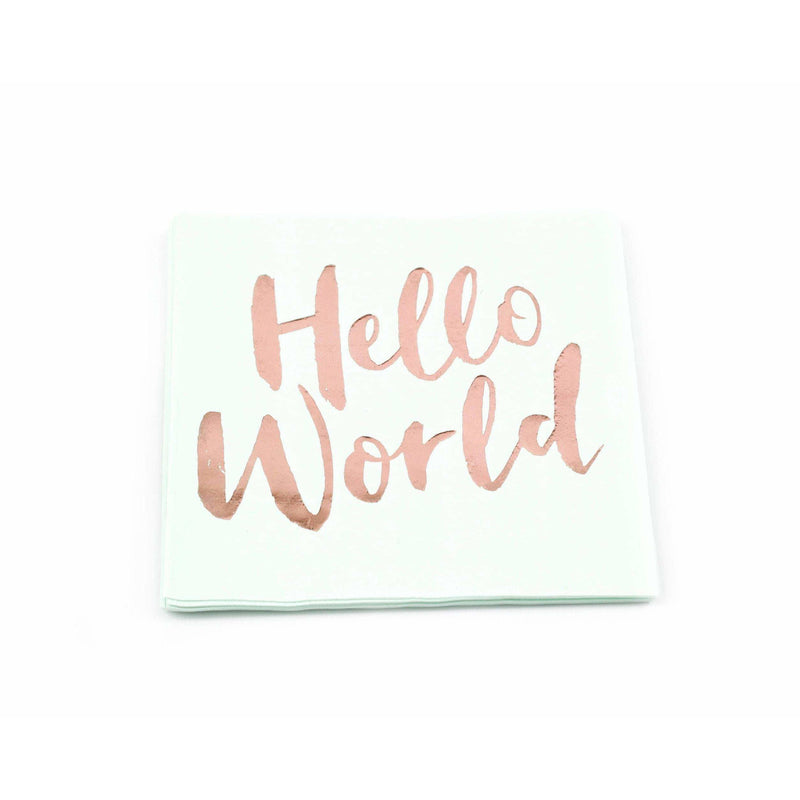 8pc Mint 'Hello World' Napkin, Tableware, Jamboree 