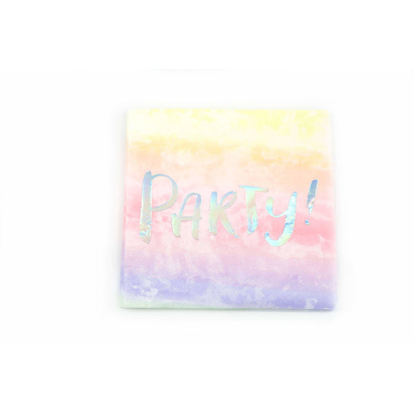 8pc Rainbow 'Party' Napkin, Tableware, Jamboree 
