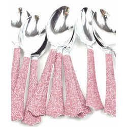 Blush Pink Glittered Silver Spoon, Tableware, Jamboree 