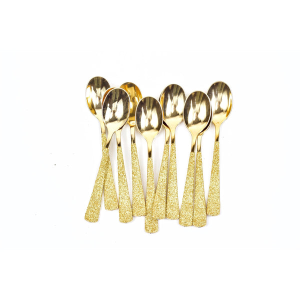 Gold Glittered Gold Spoon, Tableware, Jamboree 