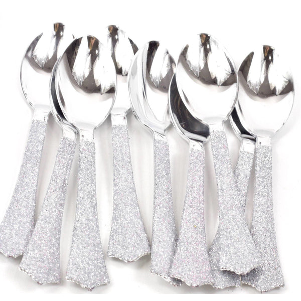 Silver Glittered Silver Spoon, Tableware, Jamboree 