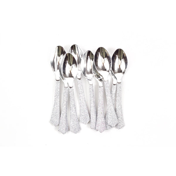 Silver Glittered Silver Spoon, Tableware, Jamboree 