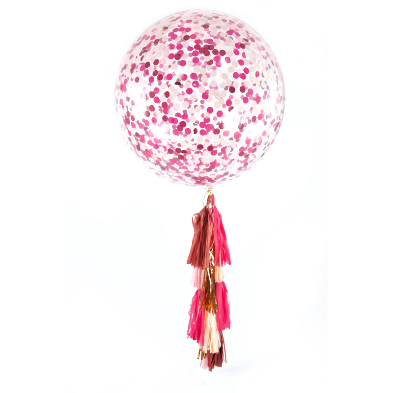 Plum Red Balloon Tassel Tails Pink Paper Tassels Garland Wedding party